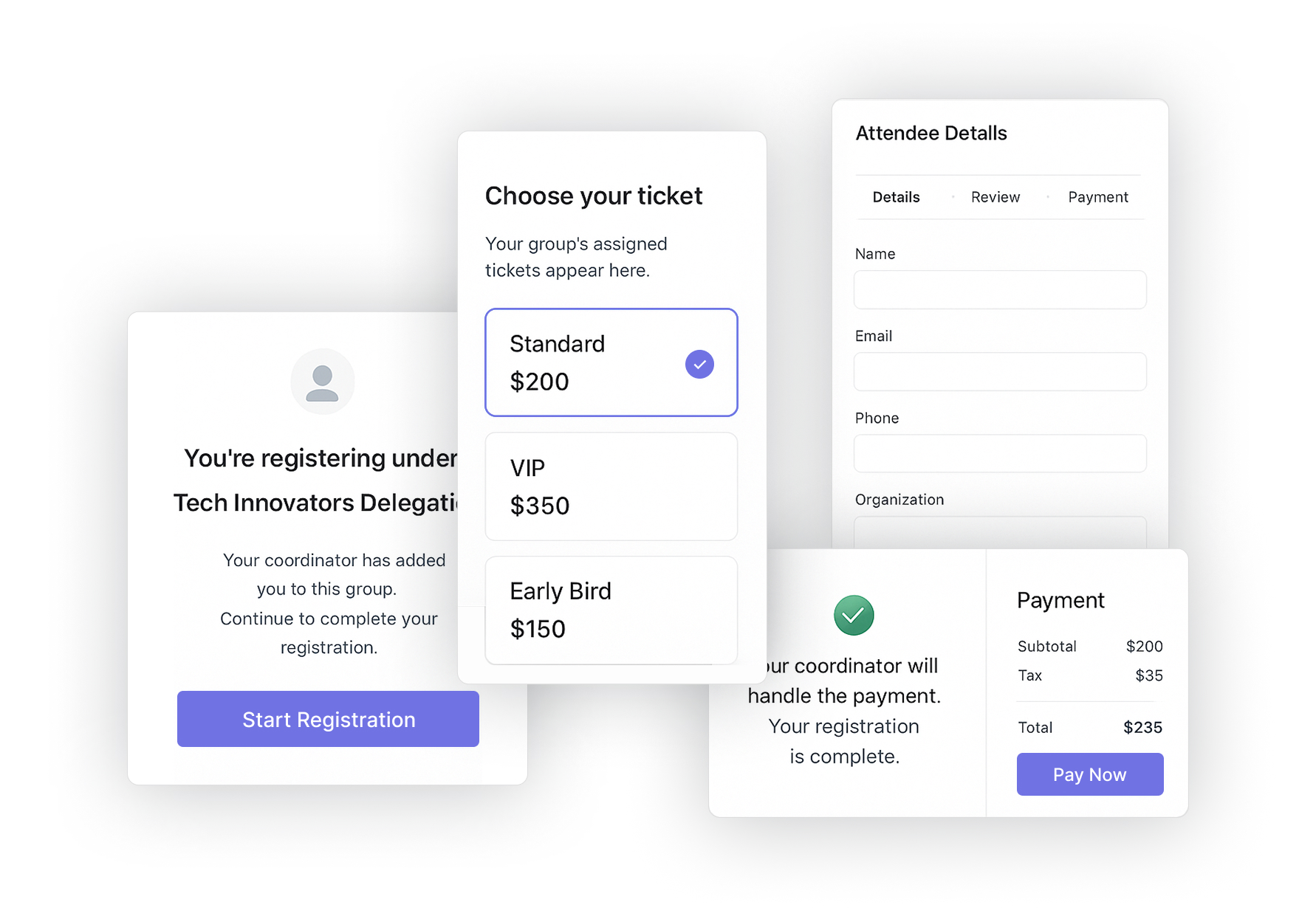A Smooth Registration Experience for Attendees
