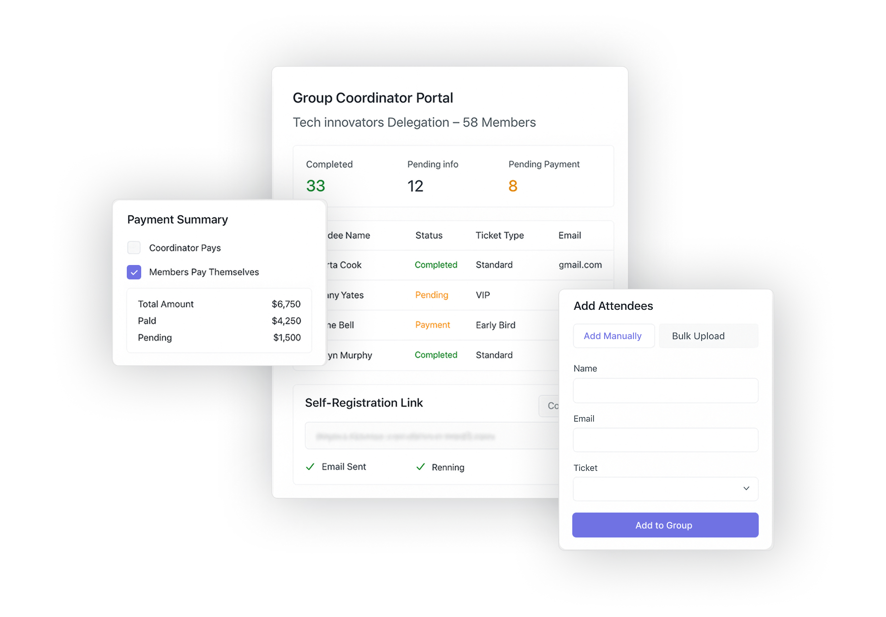 The Group Coordinator Portal On Group Registration